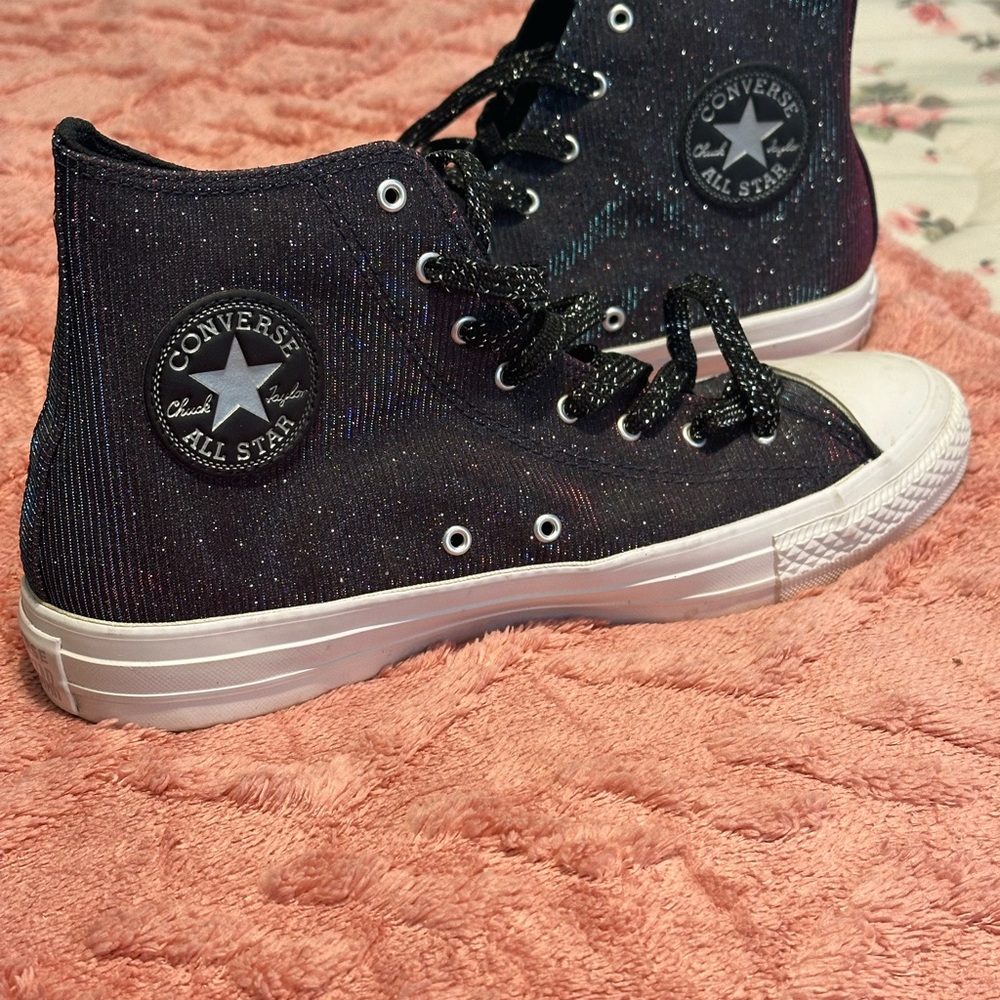 Converse Iridescent Black High-Tops